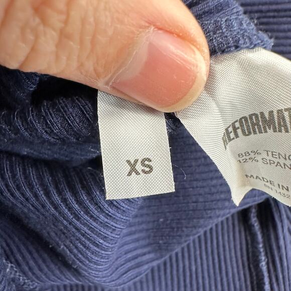 Reformation Sara Dress Blue Knit XS - Picture 8 of 13